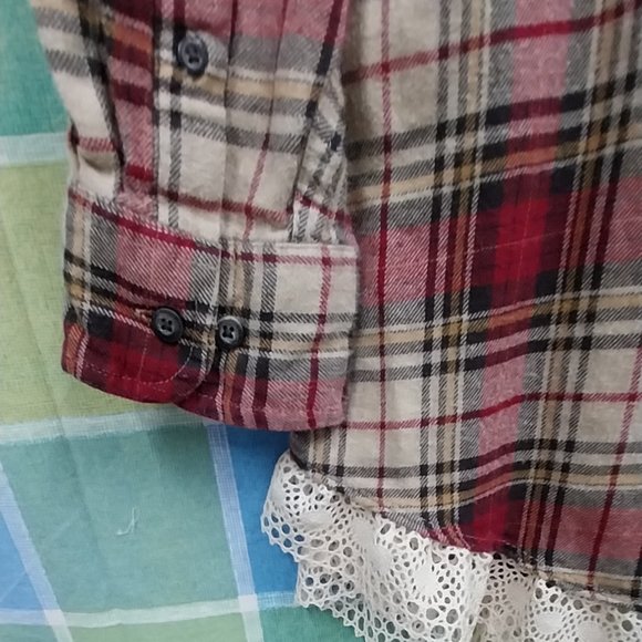 2714 Size XL Upcycled GH Bass, Southern Girls Drawl Button Down Shirt - Picture 2 of 6